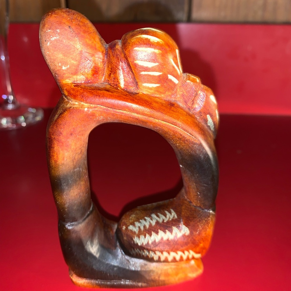 Hand Carved Wooden African Intimate Infinity Sculpture